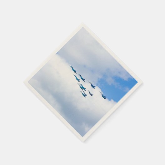 Jets vliegen in formatie servetten (Hoek)