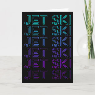 Jetski Jetskiën Retro Kaart