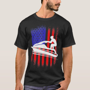 JetSki USA Jet Skiën Amerika Vlag Jet Ski Liefhebb T-shirt