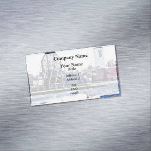 Jetskiën bij Colgate Clock Magnetisch Visitekaartje