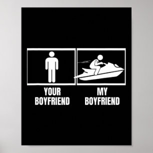 Jetskiën Met Je Vriend Mijn Vriend Grappige Jetski Poster