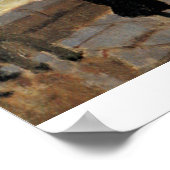 Jetty of le Havre in bad weather van Claude Monet Poster (Hoek)