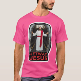 Jetway Jesus humoristische en oneerbiedige reizen T-shirt