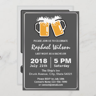 Jeu à main amusant Bières Bachelor Carte