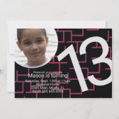 Jeu Anniversaire Fête Maze Gamer Photo Invitation (Devant)