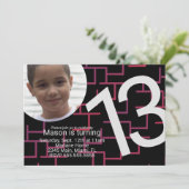 Jeu Anniversaire Fête Maze Gamer Photo Invitation (Debout devant)