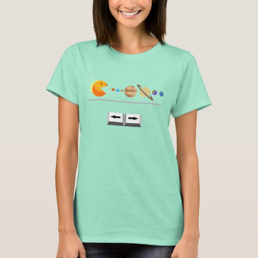 Jeu avec planètes drôle T-shirt (Devant)