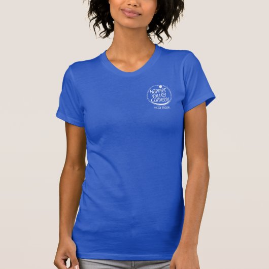 Jeu blanc du T-shirt HVC du logo des femmes (Devant)