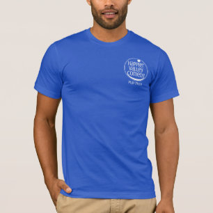Jeu blanc du T-shirt HVC du logo des hommes