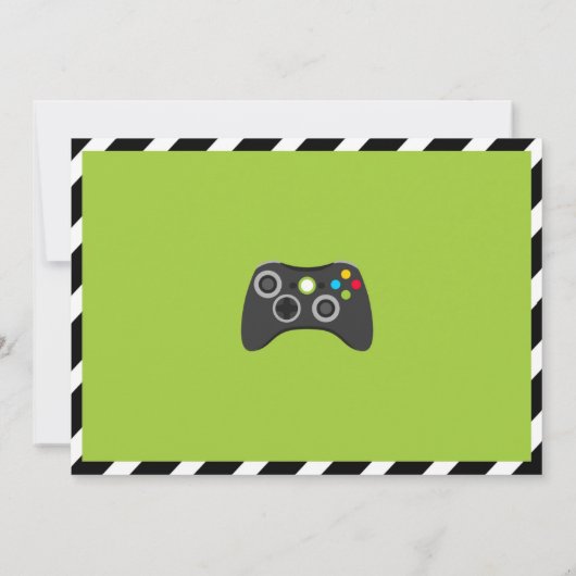 Jeu Camion Vidéo Jeu Anniversaire Invitation (Dos)