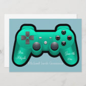 Jeu, Contrôleur, Bar Mitzvah, Invitation (Devant / Derrière)