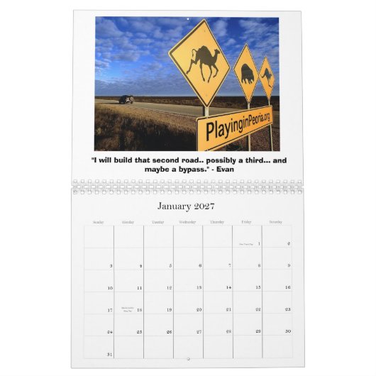 Jeu dans le calendrier mural de Peoria 2010 (Jan 2027)