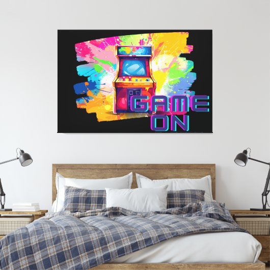Jeu D'Arcade Rétro Sur Toile (Insitu(Chambre))