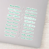 (Jeu de 20) Stickers de nom simple et transparent