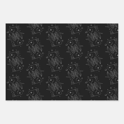 Jeu de 3 feuilles de papier d'enrobage (Devant)