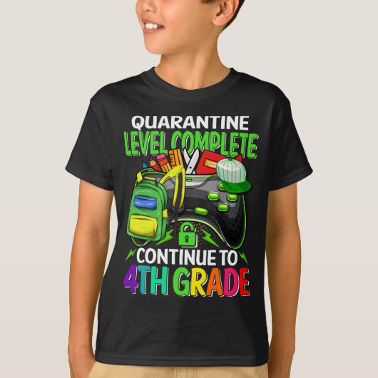 Jeu de 4e année Retour à l'école T-shirt (Devant)