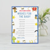 Jeu de Baby shower Cowboy - 5x7 taille Invitation (Debout devant)