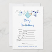 Jeu de Baby shower moderne carte de prédiction de  (Devant)