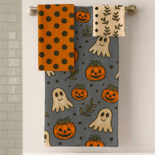 Jeu de bains de Citrouille de fantôme d'Halloween