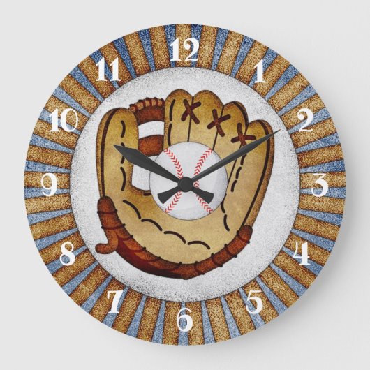 Jeu De Baseball Mur Horloge Sports Joueur De Baseb (Recto)