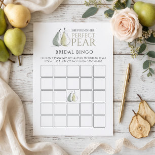 Jeu de bingo de mariage Perfect Pear carte de douc