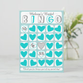 Jeu de bingo de mariage personnalisable carte gris (Debout devant)