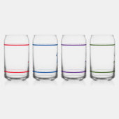 Jeu de Boissons Monogrammé Coloré En Verre (Droite)