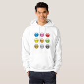 Jeu de boutons colorés Sweat - shirt à capuche des (Devant entier)