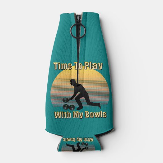 Jeu de Bowles de pelouse turquoise, Glacière de bo (Dos)