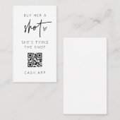 Jeu de carte d'analyse de boisson QR Code Bachelor (Devant / Derrière)