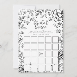 Jeu de carte de bingo pour baby shower floral prin