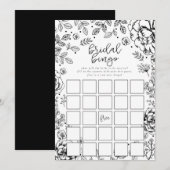 Jeu de carte de bingo pour la douche de mariée flo (Devant / Derrière)