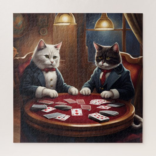 jeu de carte de chat IA art puzzle (Vertical)