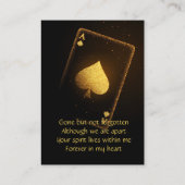 Jeu de carte de poker Invitation Memorial Service (Dos)