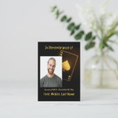 Jeu de carte de poker Invitation Memorial Service (Debout devant)