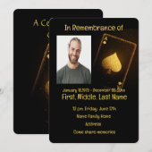 Jeu de carte de poker Invitation Memorial Service (Devant / Derrière)
