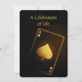 Jeu de carte de poker Invitation Memorial Service (Dos)