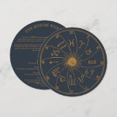 Jeu de carte de tir Fortune Zodiac Wheel (Devant / Derrière)