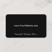 Jeu de Carte de visite Mariage blanc noir Hydrange (Dos)