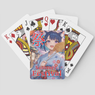 JEU DE CARTES お祭りに来た猫耳の少女