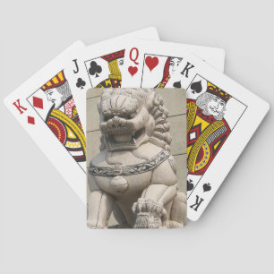Jeu De Cartes 石獅 femelle chinois de chien de Foo de lion de