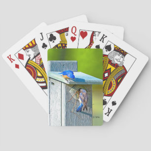 Jeu De Cartes 020 cartes de jeu d'emboîtement d'oiseau bleu