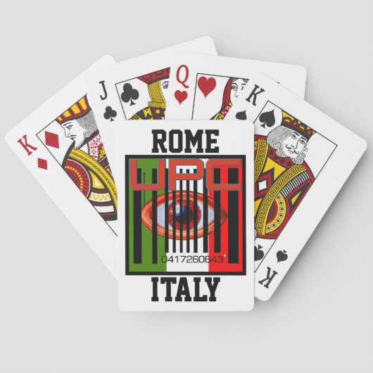 Jeu De Cartes 0417260643 UPC "Code Bar" Playing Cards Rome Itali (dos)