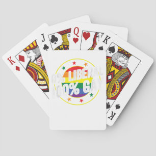 Jeu De Cartes 0 Libéral 100 Gay LGBT Design pour les conservateu