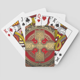 Jeu De Cartes [100] Ancienne Croix de noeud d'or sacré celtique