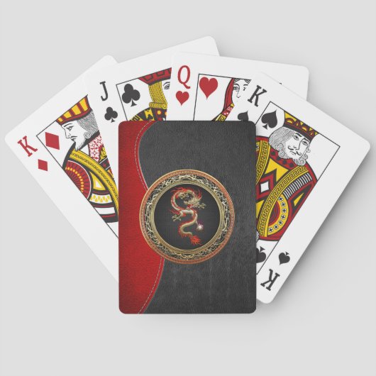 Jeu De Cartes [100] Dragon chinois d'or Fucanglong (dos)
