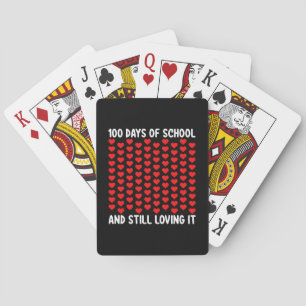 Jeu De Cartes 100 Jours d'école et toujours aimer Il Coeurs Amou