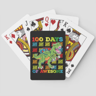 Jeu De Cartes 100 Jours D'Étonnant T Rex Dinosaur 100ème École