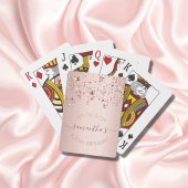 Jeu De Cartes 100e anniversaire rose or glittery étoiles glamour