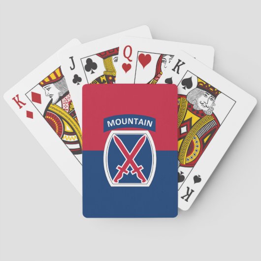 Jeu De Cartes 10e division de montagne (dos)